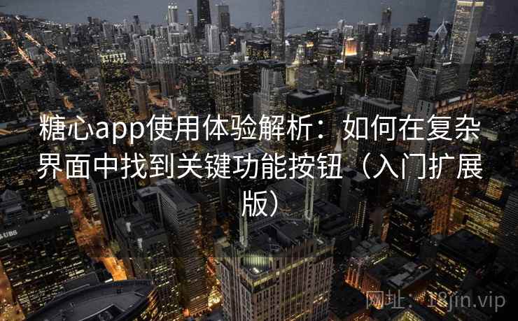 糖心app使用体验解析：如何在复杂界面中找到关键功能按钮（入门扩展版）