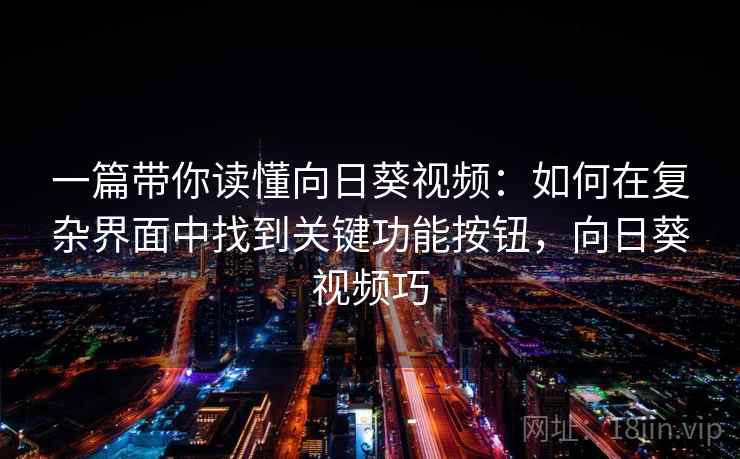 一篇带你读懂向日葵视频：如何在复杂界面中找到关键功能按钮，向日葵视频巧