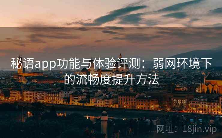 秘语app功能与体验评测：弱网环境下的流畅度提升方法