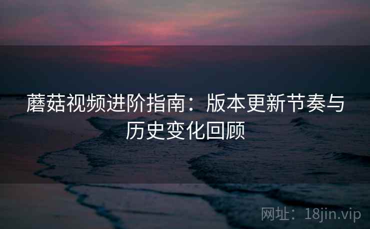 蘑菇视频进阶指南：版本更新节奏与历史变化回顾