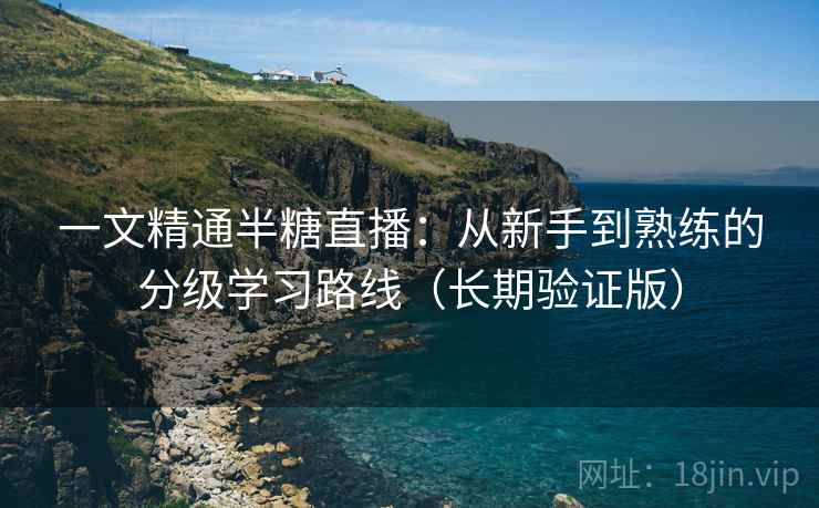 一文精通半糖直播：从新手到熟练的分级学习路线（长期验证版）
