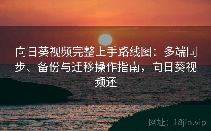 向日葵视频完整上手路线图：多端同步、备份与迁移操作指南，向日葵视频还