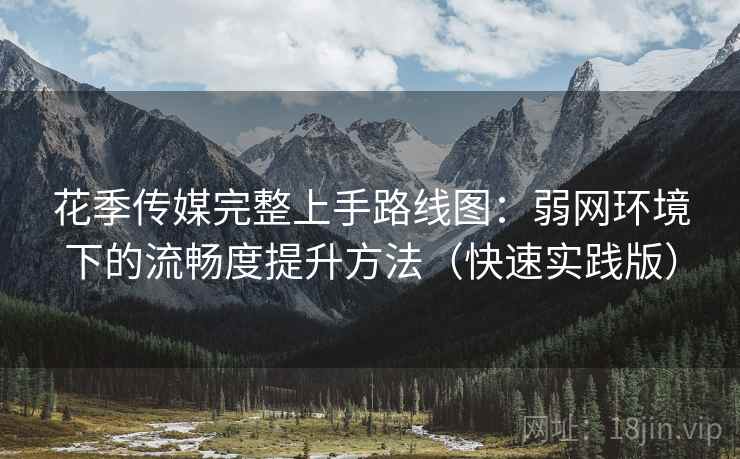 花季传媒完整上手路线图：弱网环境下的流畅度提升方法（快速实践版）