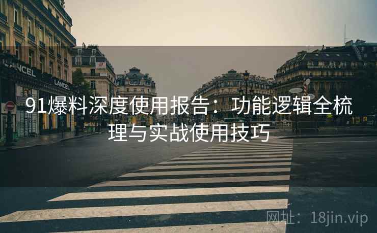 91爆料深度使用报告：功能逻辑全梳理与实战使用技巧