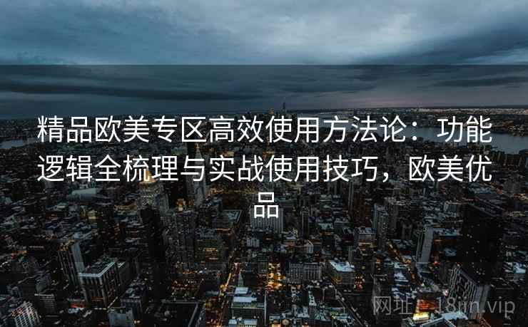 精品欧美专区高效使用方法论:功能逻辑全梳理与实战使用技巧,欧美优品 精品欧美专区高效使用方法论:功能逻辑全梳理与实战使用技巧,欧美优品