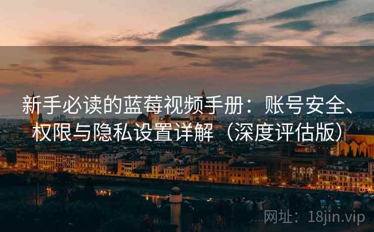 新手必读的蓝莓视频手册：账号安全、权限与隐私设置详解（深度评估版）