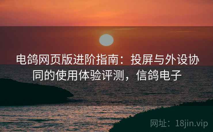 电鸽网页版进阶指南：投屏与外设协同的使用体验评测，信鸽电子